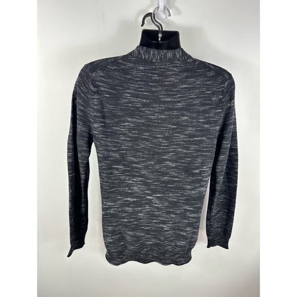 Bonobos Heathered Black Merino Wool Midweight Henley Sweater Size Medium - Picture 10 of 10